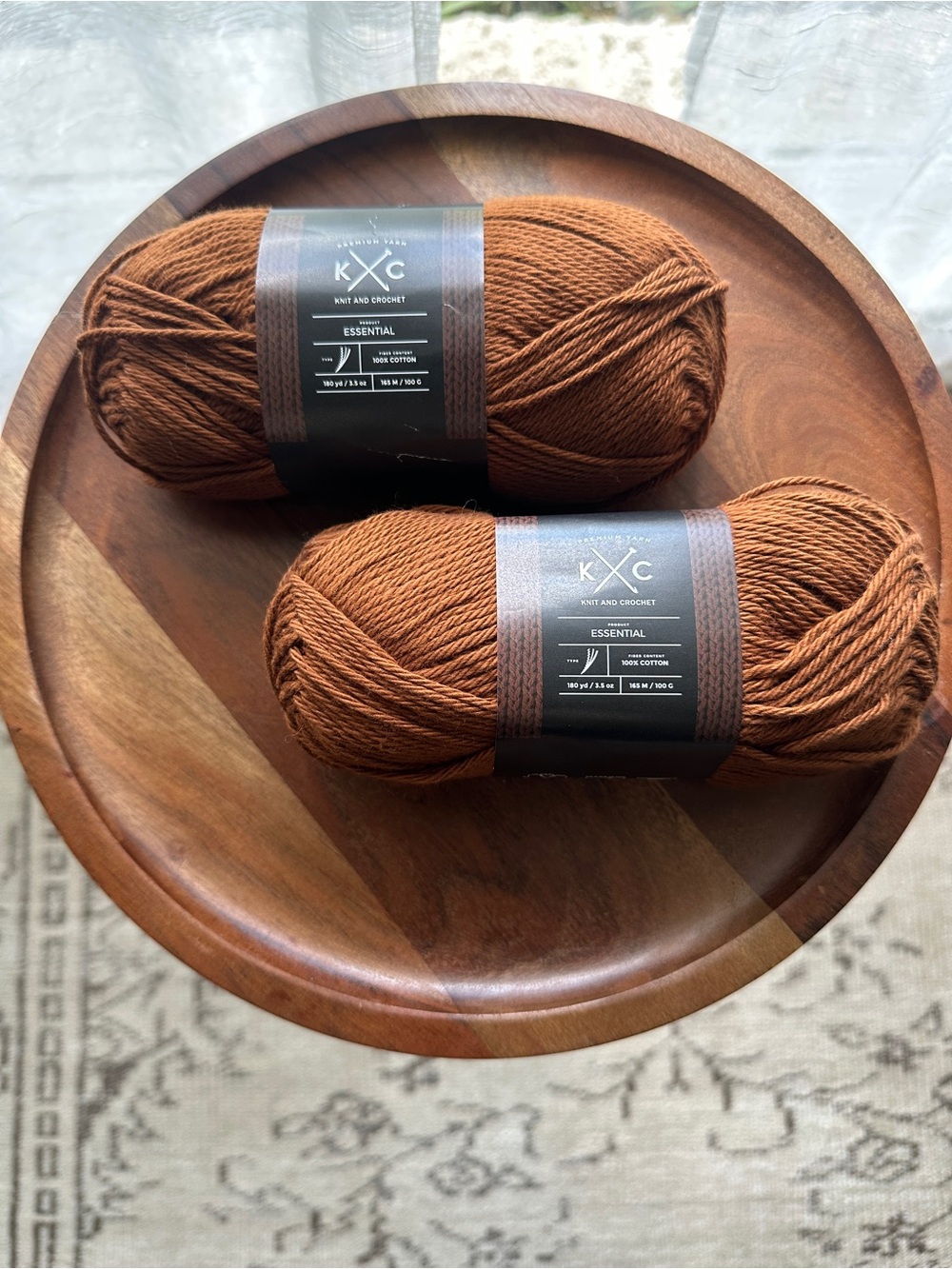 K&C Essential Cotton Yarn - Rust Brown